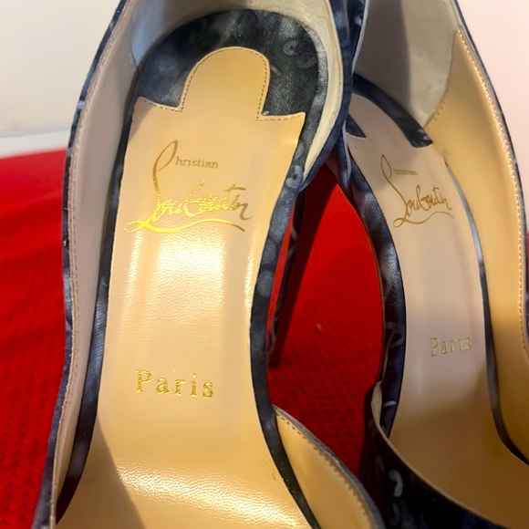 💥Christian Louboutin💥Tri-Colour Denim Pumps - Picture 6 of 8